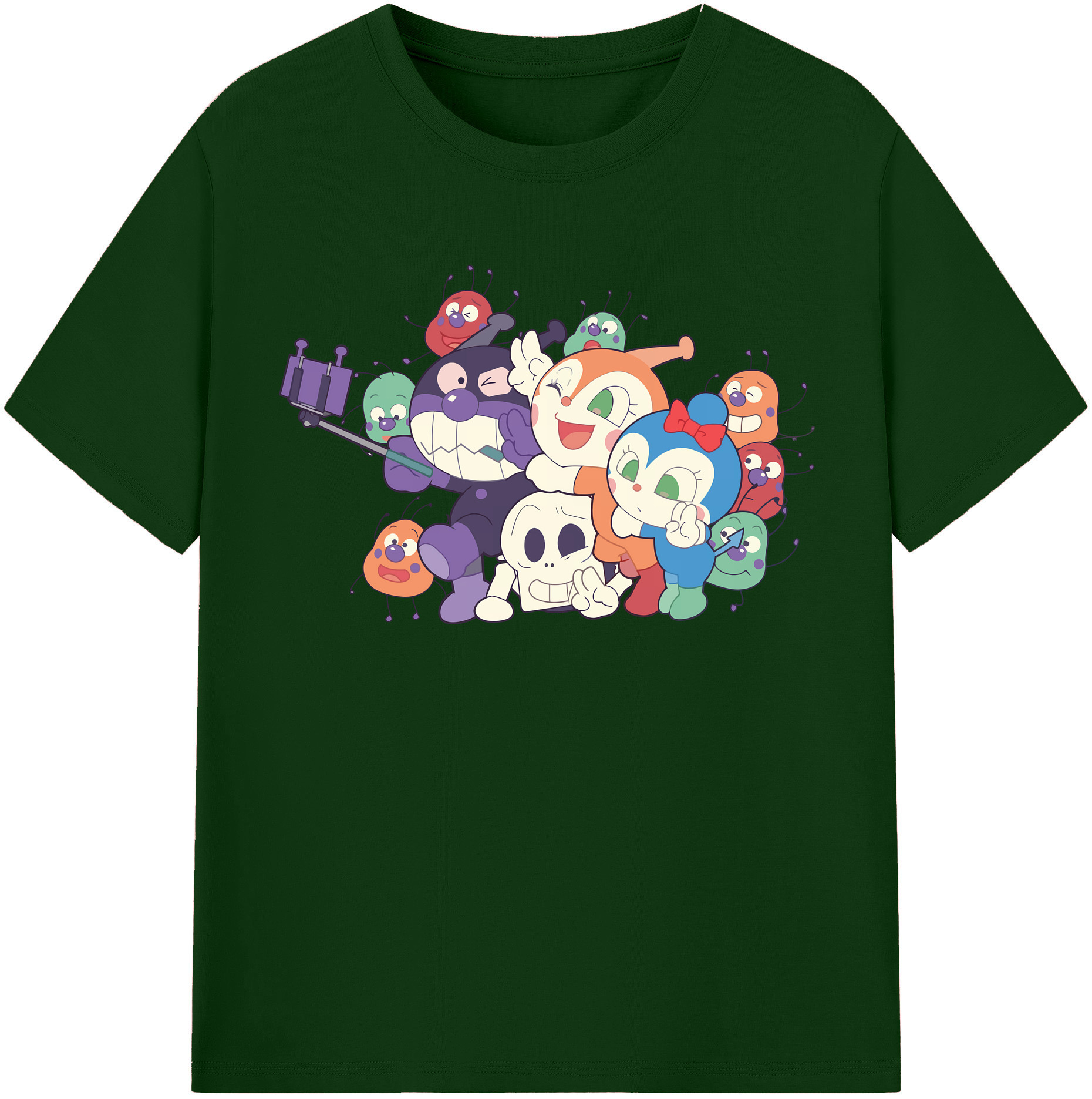 （画像用） アンパンマン Anpanman 綿100％半袖Tシャツ（フロントプリント）